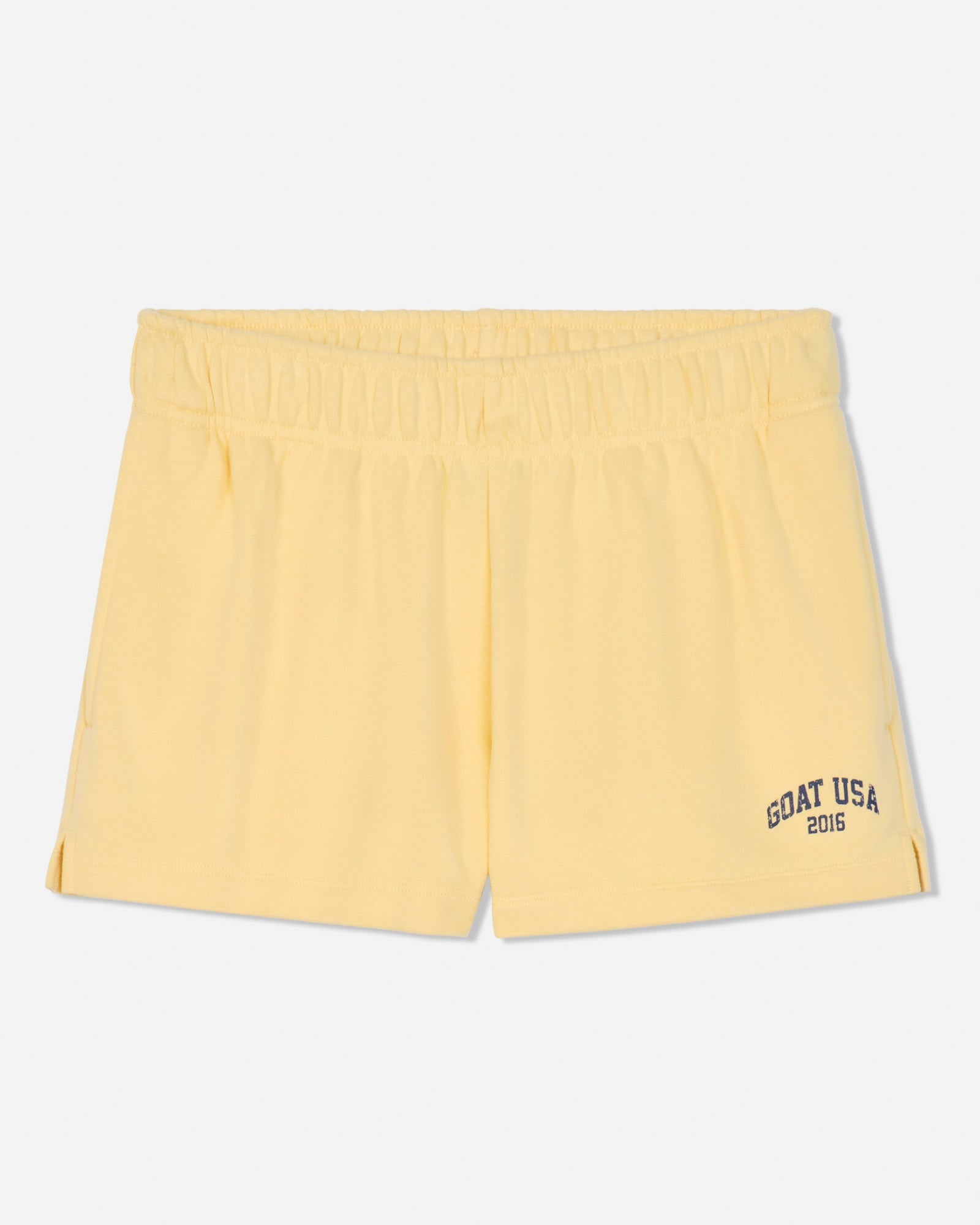 Front of corn milk sweat shorts#color_corn-milk