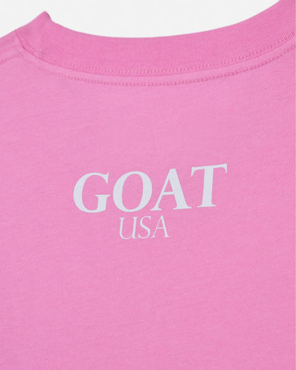 Back of pink t-shirt with 'GOAT USA' text#color_paradise-pink