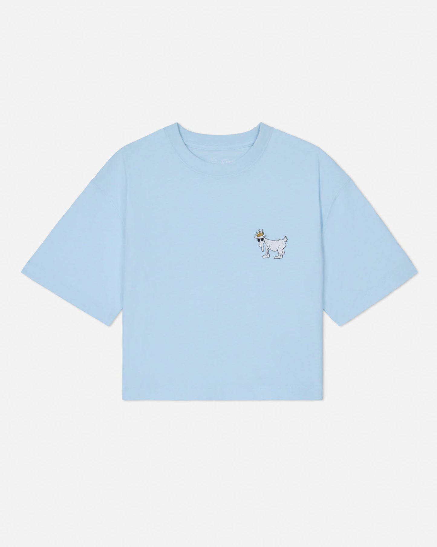 Light blue t-shirt with a small embroidered design on a white background#color_delicate-blue
