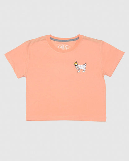 Front of peach cream OG Women's Crop Top#color_peach-cream