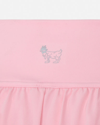 Close-up of a pink short with a small design on a white background#color_pink