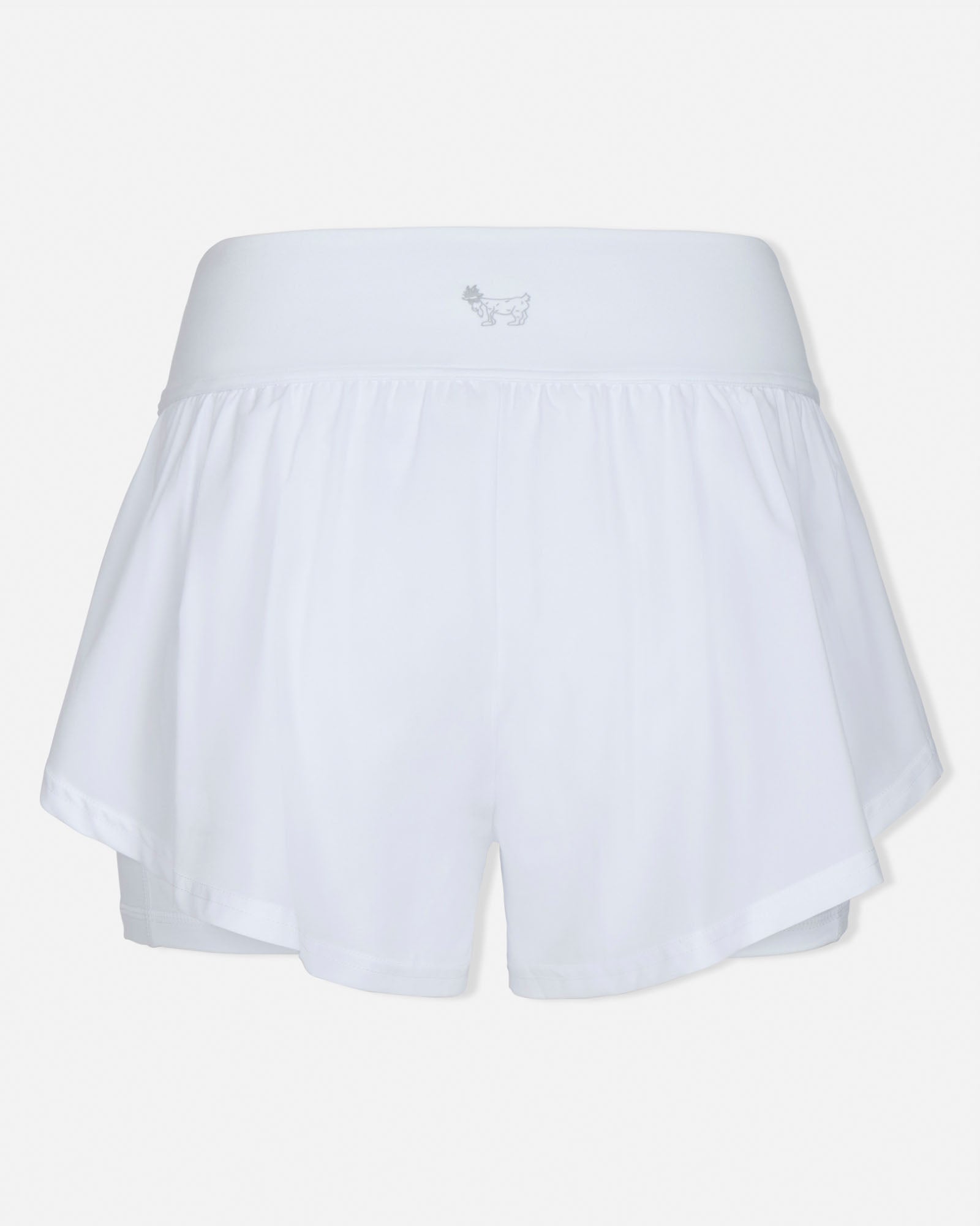 White tennis skirt short on a light gray background#color_white
