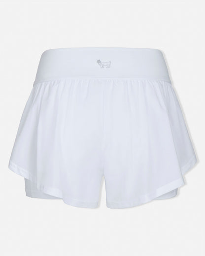 White tennis skirt short on a light gray background#color_white