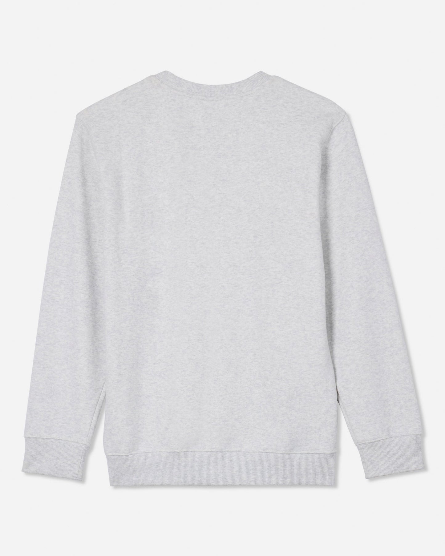 Back of gray crewneck