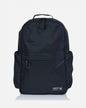 Front of simple black backpack