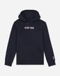 A black pullover hoodie with 'GOAT USA' printed across the chest in white and orange, and a small Goats Head logo on the left sleeve cuff, shown against a light gray background.