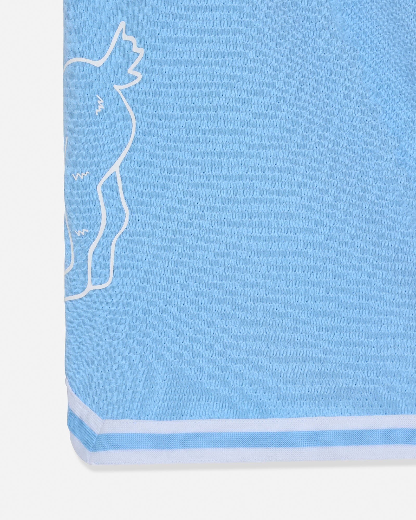 Light blue fabric with white goat outline design#color_carolina-blue
