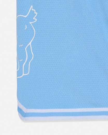 Light blue fabric with white goat outline design#color_carolina-blue