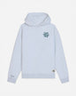 A light heather gray pullover hoodie with 'Cash Money Club' printed in dark green on the left chest, displayed against a light gray background.