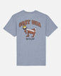 Gray t-shirt with 'GOAT USA' and goat graphic on a white background