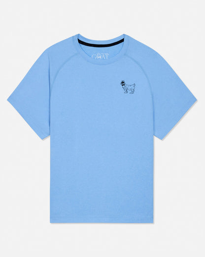 Front of carolina blue GOAT USA athletic t-shirt#color_carolina-blue