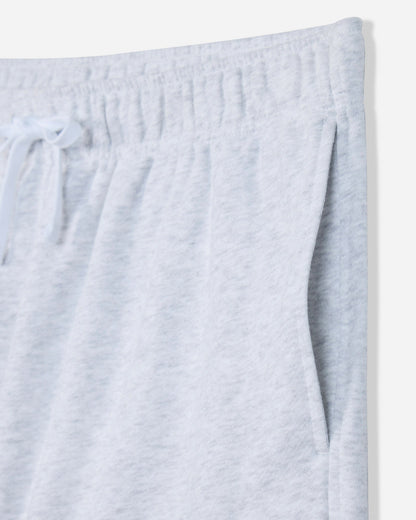 Close-up of pocket on pale gray heather french terry shorts#color_pale-gray-heather