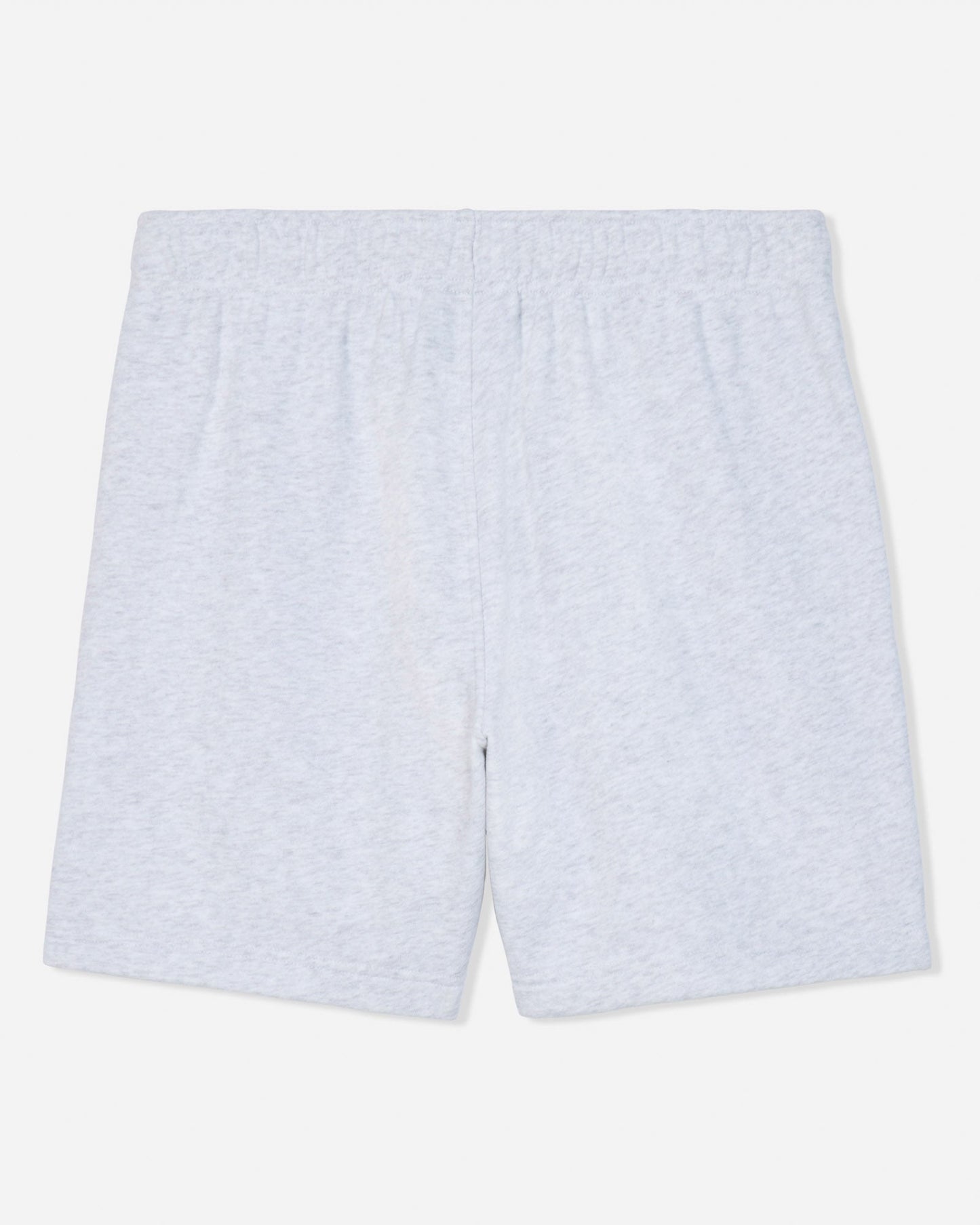 Back of pale gray heather french terry shorts#color_pale-gray-heather
