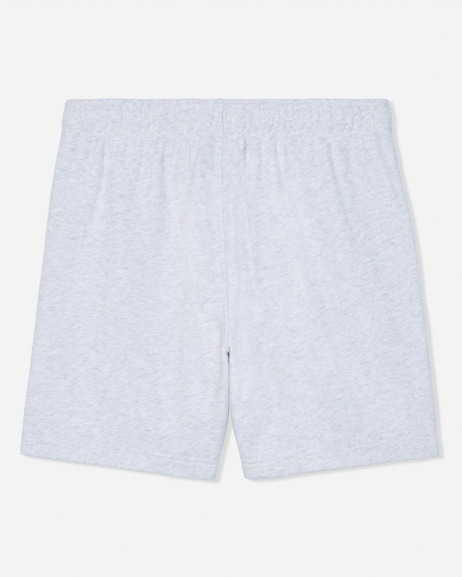 Back of pale gray heather french terry shorts#color_pale-gray-heather