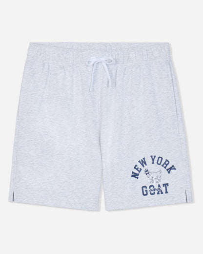 Front of pale gray heather french terry shorts#color_pale-gray-heather