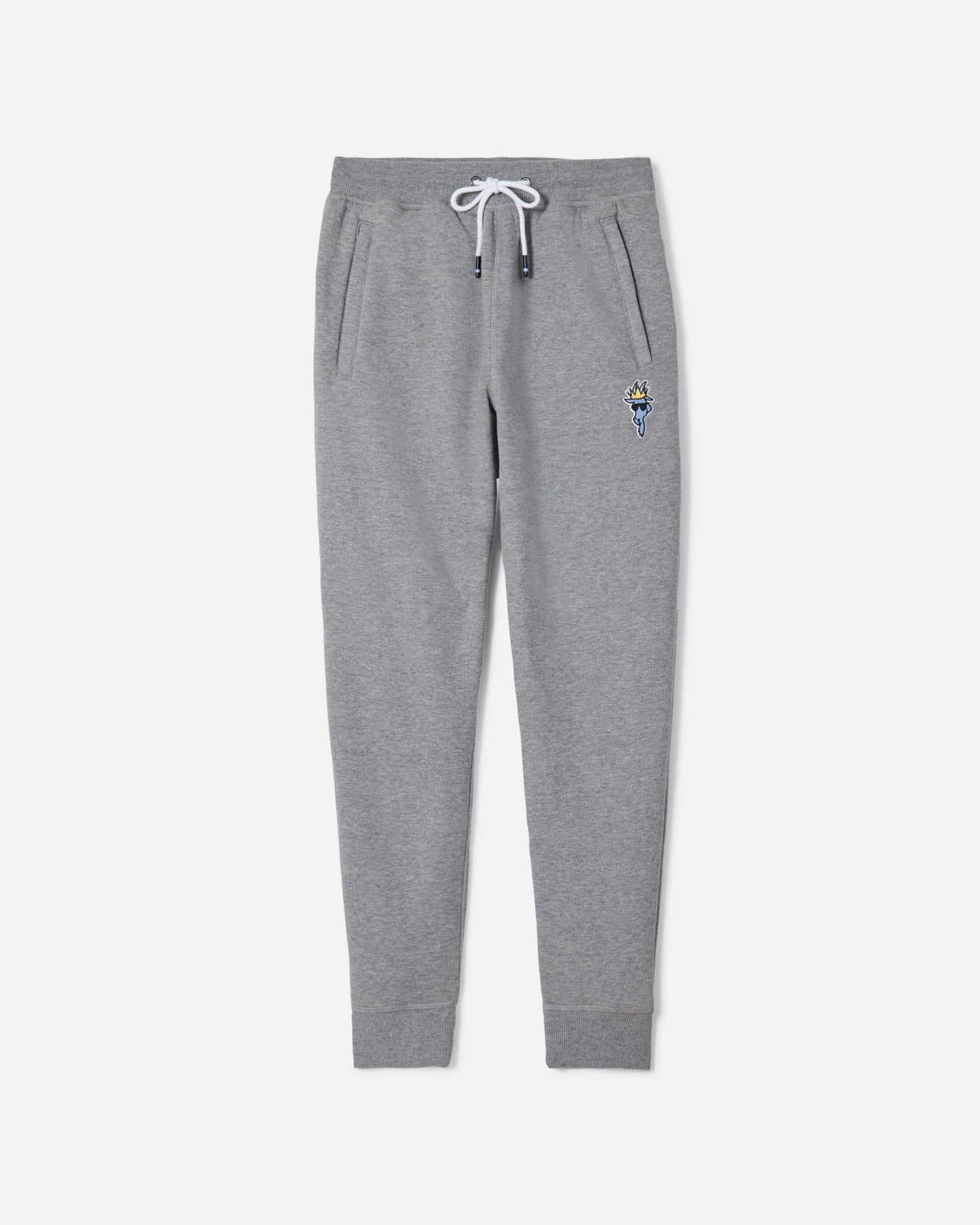 Front of light gray OG Fleece Joggers#color_gray