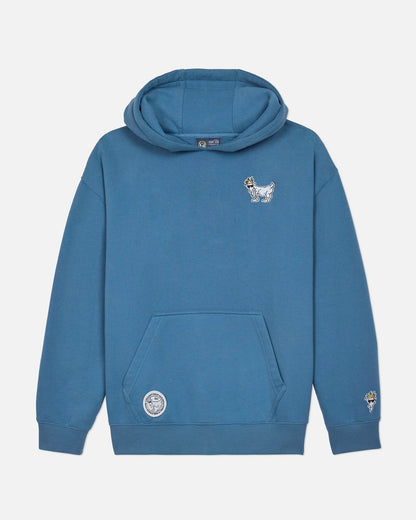 Coronet blue hoodie with small embroidered designs on a light gray background#color_coronet-blue