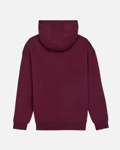 Maroon hoodie on a light gray background#color_windsor-wine
