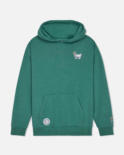 Green hoodie on a light gray background#color_deep-sea