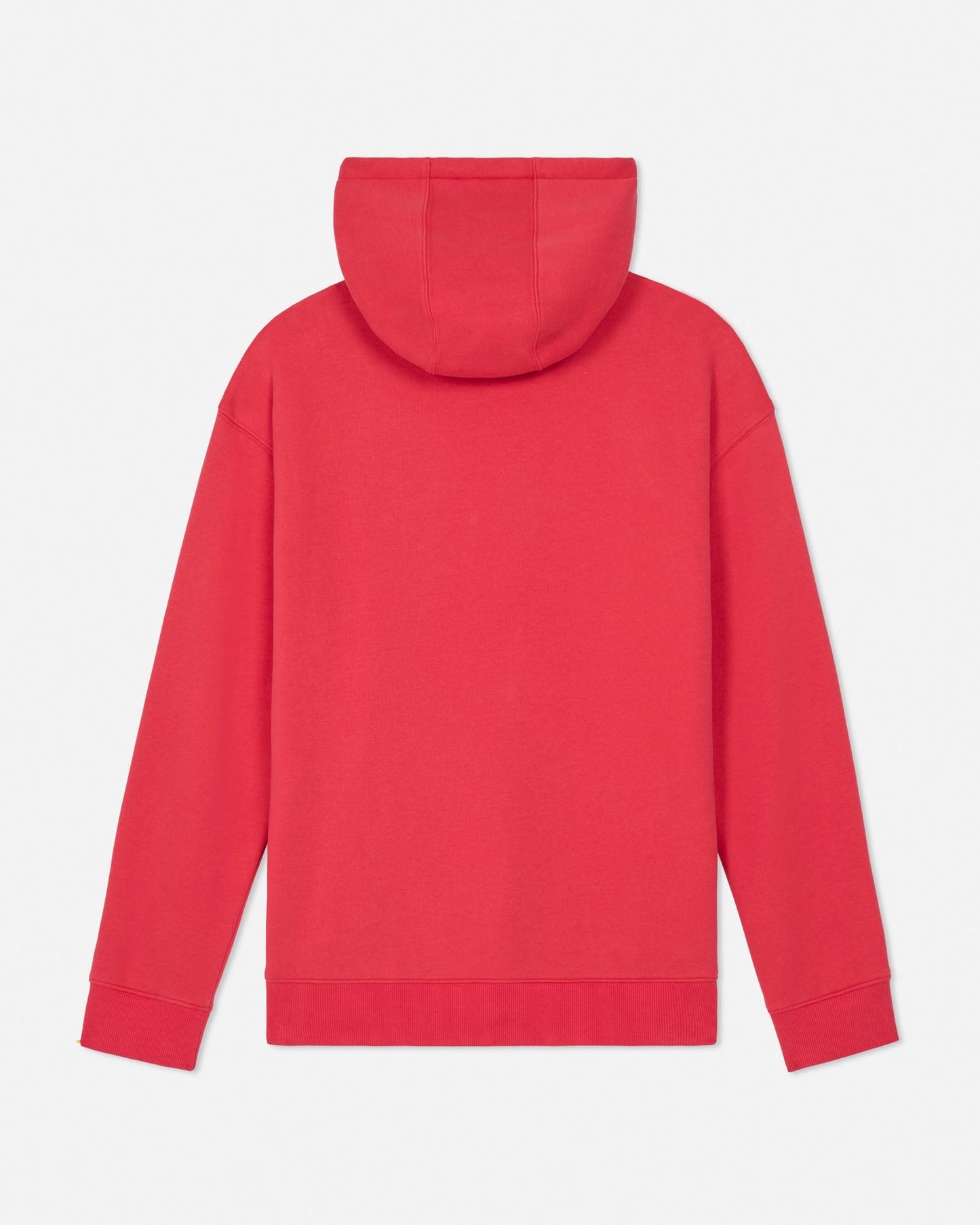 Red hoodie on a light gray background#color_poinsettia