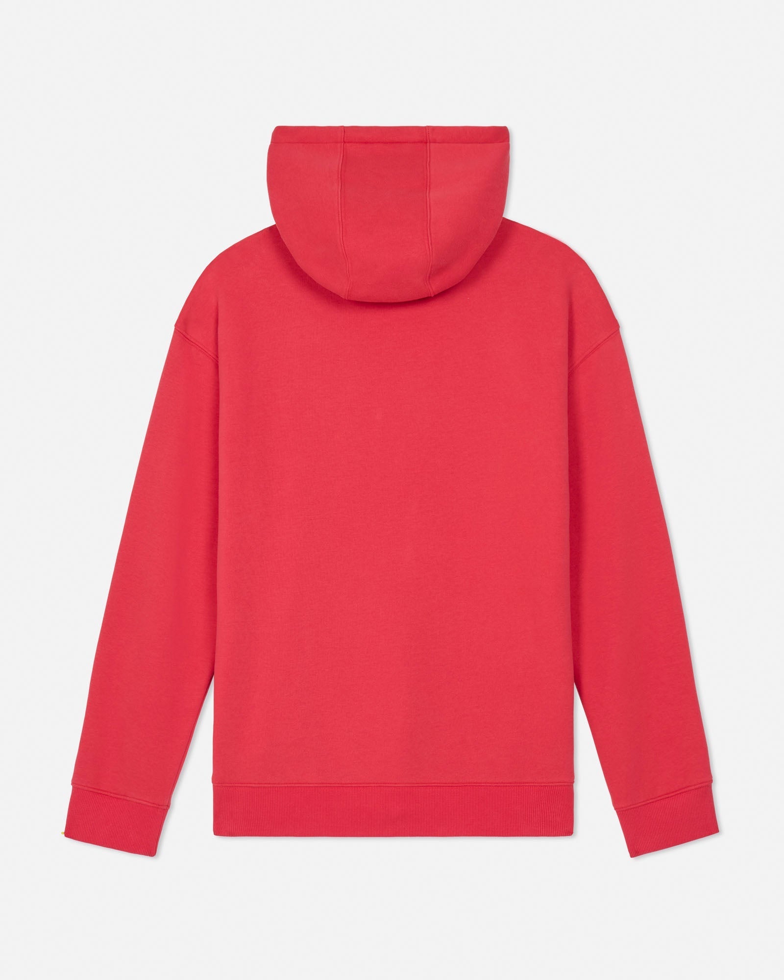 Red hoodie on a light gray background#color_poinsettia