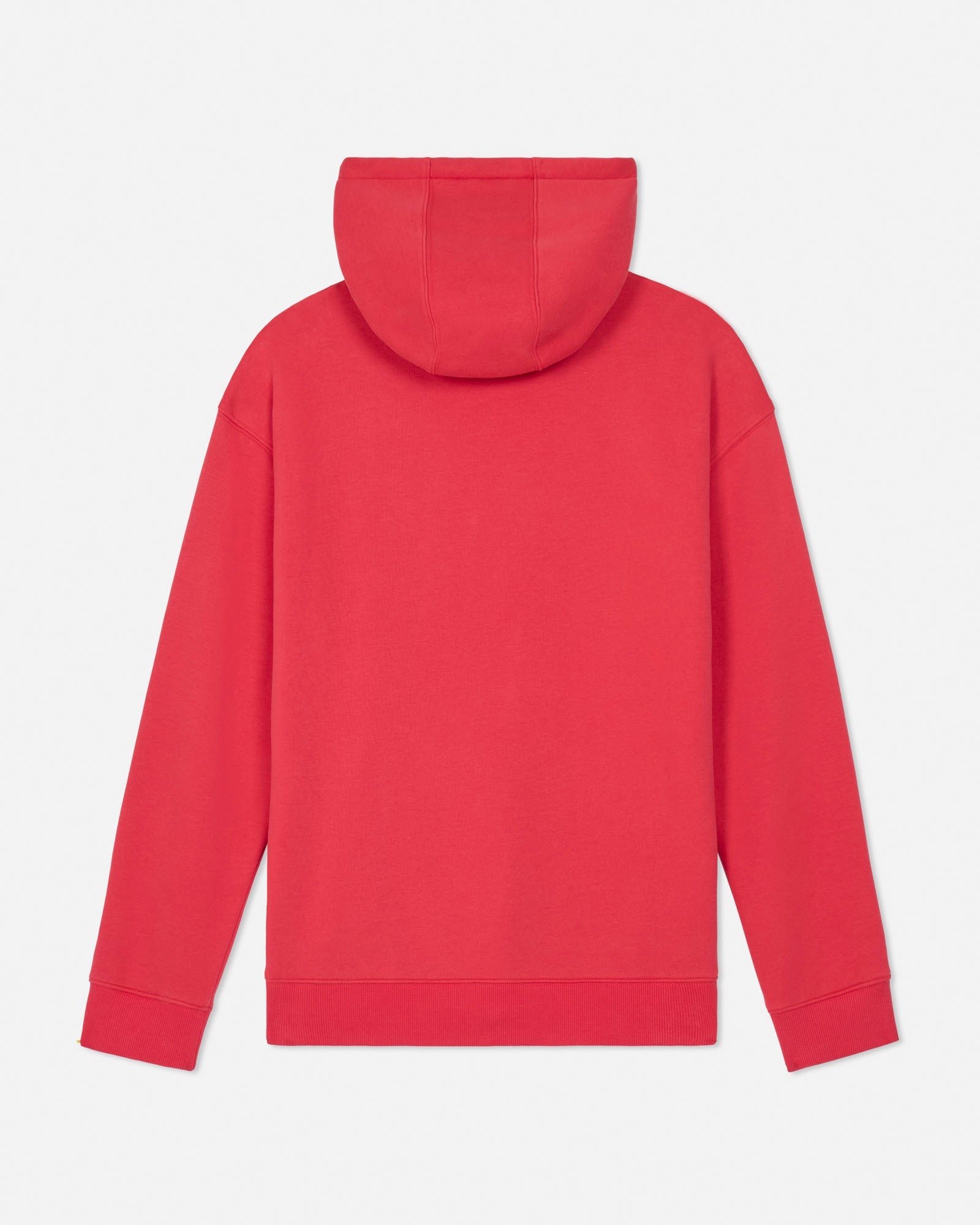 Red hoodie on a light gray background#color_poinsettia