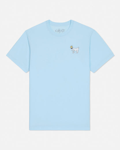Light blue t-shirt with a small graphic on a white background#color_delicate-blue