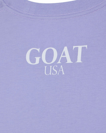 Purple shirt with 'GOAT USA' text in white#color_periwinkle