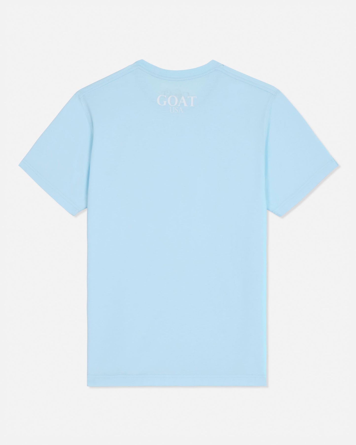 Light blue t-shirt with a brand logo on the chest against a white background#color_delicate-blue