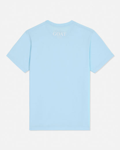 Light blue t-shirt with a brand logo on the chest against a white background#color_delicate-blue