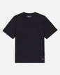 Black t-shirt with a brand logo on a white background#color_black