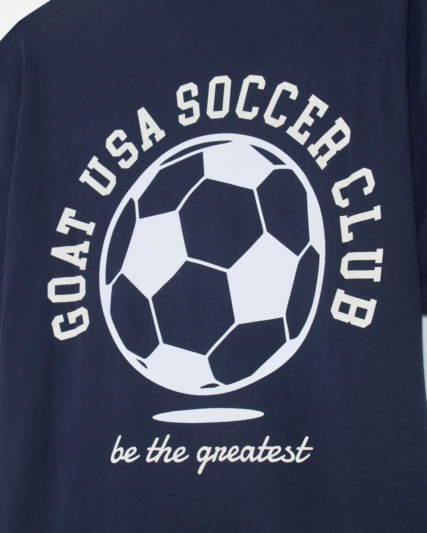 Close-up of GOAT USA Soccer Club graphic