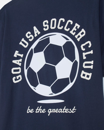 Close-up of GOAT USA Soccer Club graphic