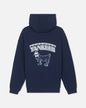 A navy blue hoodie shown from the back, featuring a white graphic print of the New York Yankees logo with the word 'YANKEES' and a goat illustration on a light gray background.#color_navy
