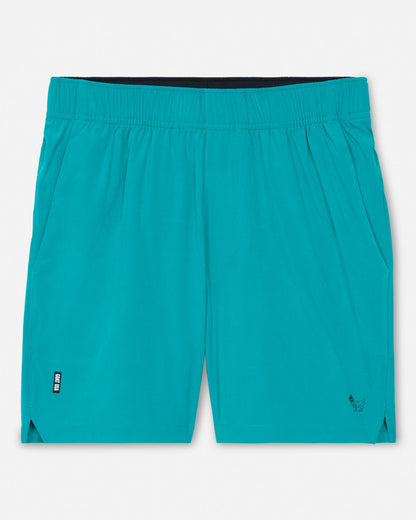 Teal shorts on a white background#color_teal-blue