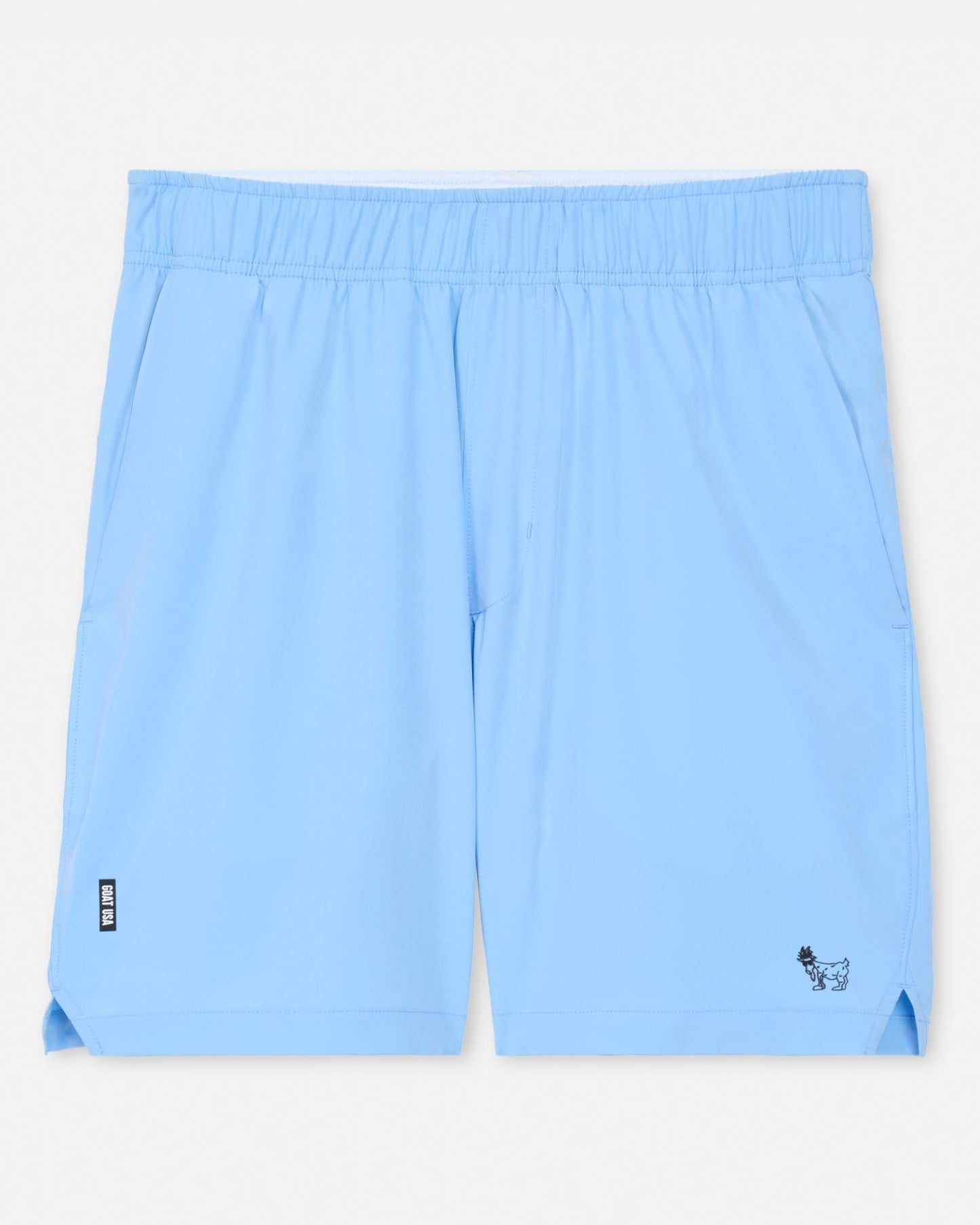 Light blue shorts on a white background#color_carolina-blue