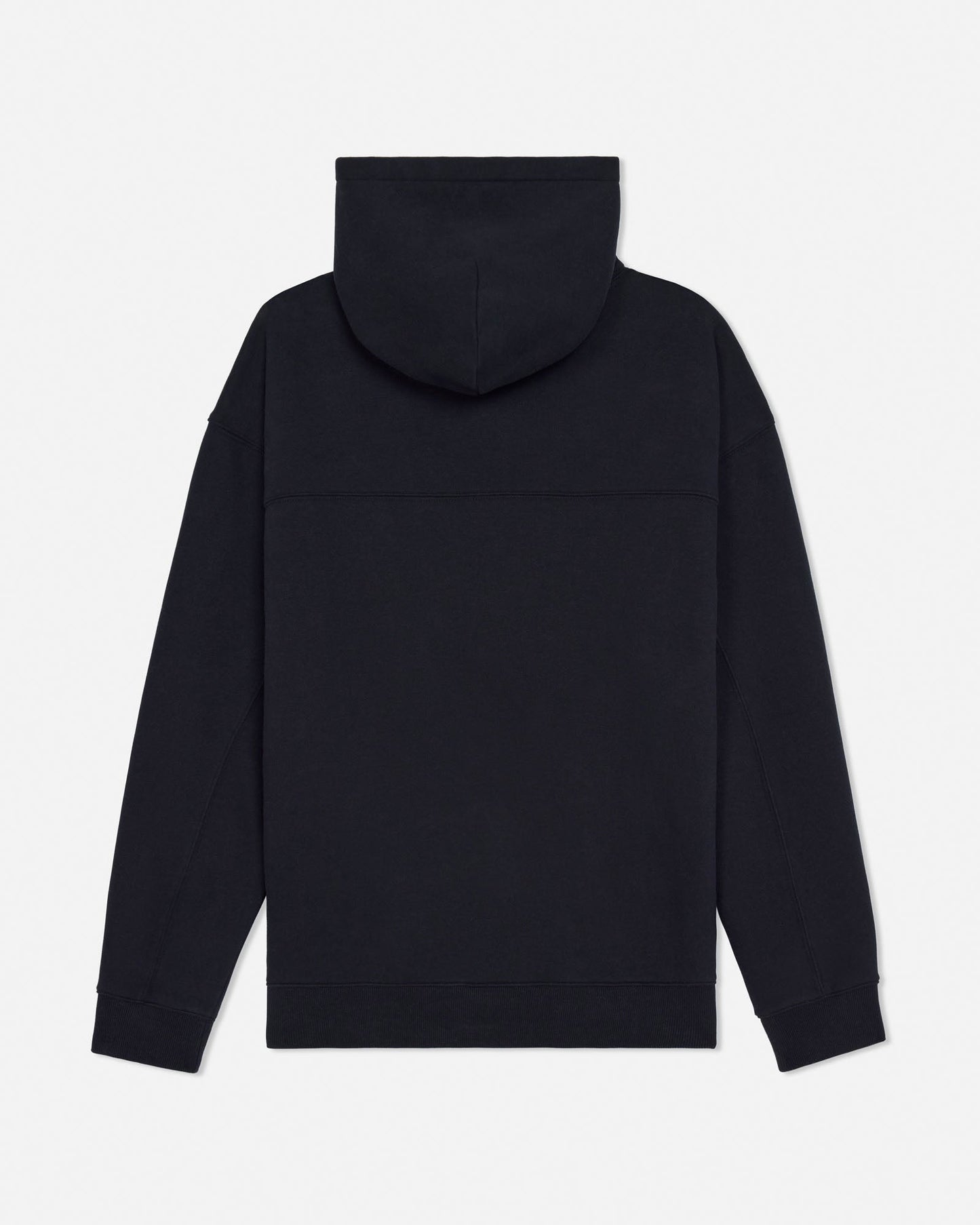 Black hoodie on a light gray background#color_black