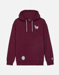 Maroon hoodie with a small white goat design on a light gray background#color_windsor-wine