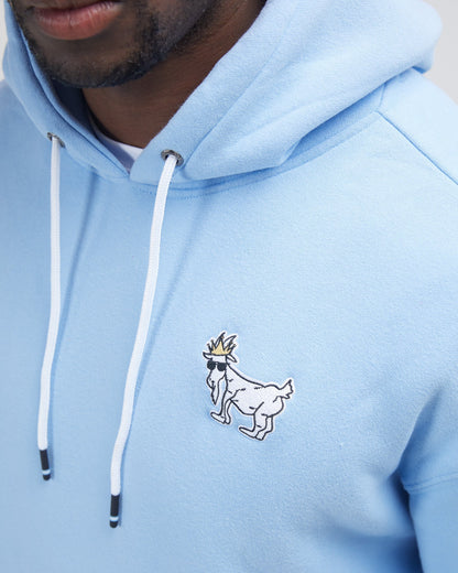 Close up of logo embroidery on left chest#color_carolina-blue