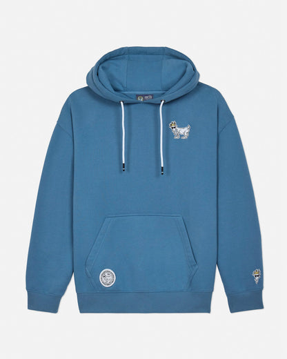 Coronet blue hoodie with small embroidered designs on a light gray background#color_coronet-blue