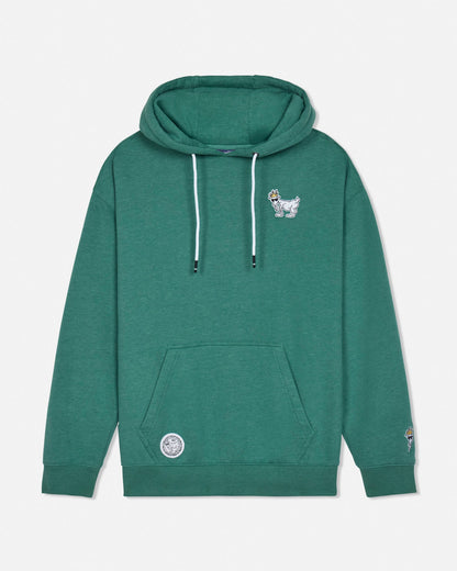 Green hoodie on a light gray background#color_deep-sea