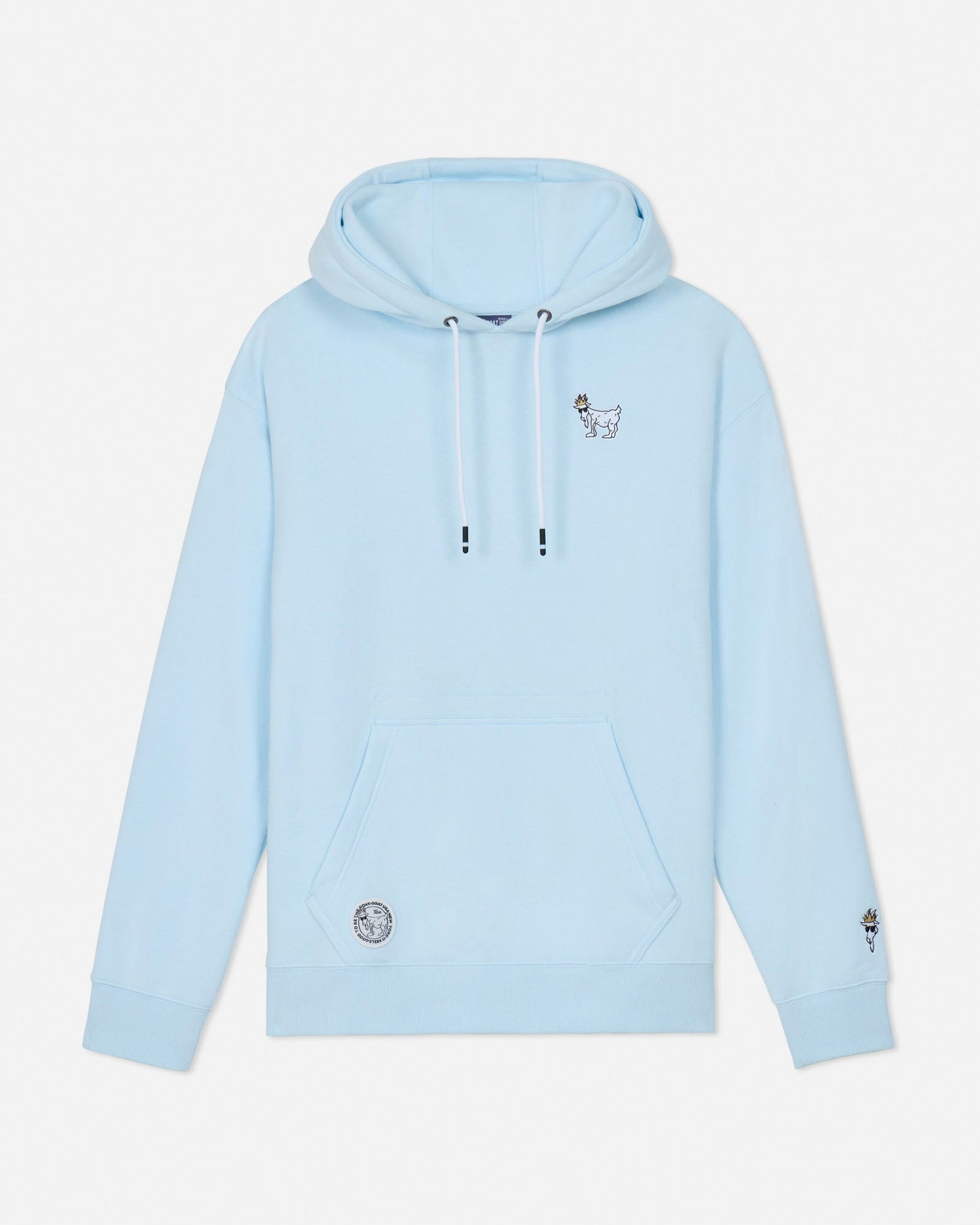 Light blue hoodie with small embroidered designs on a white background#color_delicate-blue