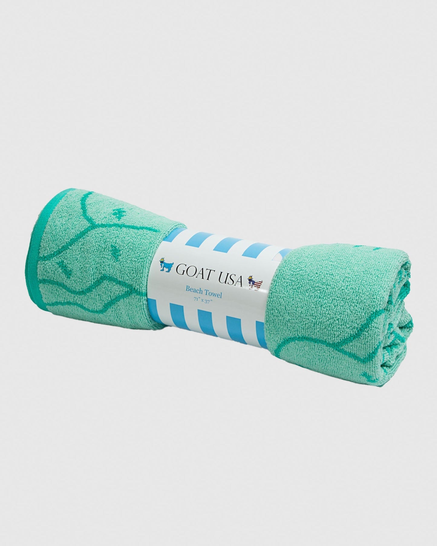 Rolled up mint beach towel#color_mint-turquoise