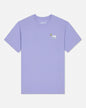 Light purple t-shirt with a small graphic on a white background#color_periwinkle