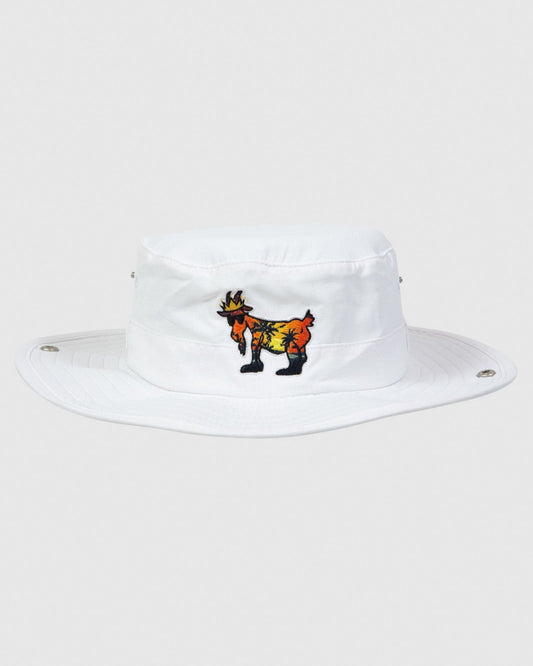 Front of white Palm Tree Bucket Hat