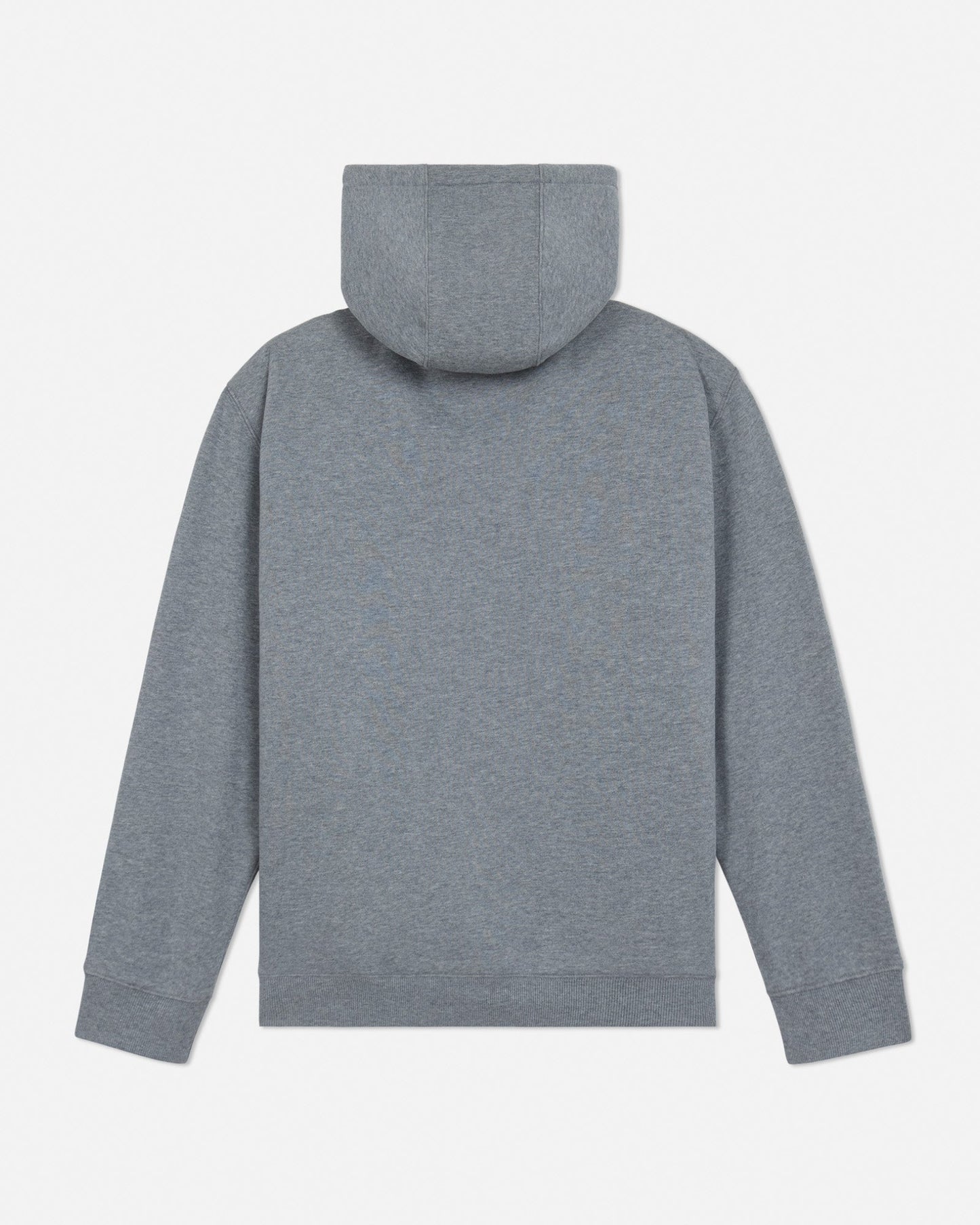 Back of gray sherpa-lined full-zip sweatshirt#color_gray