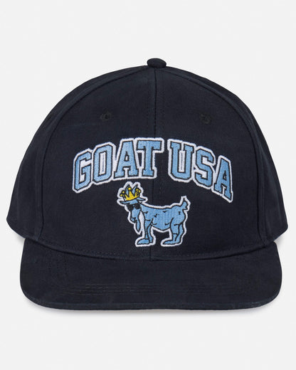 Front of black Signature Flat Brim Snapback#color_black