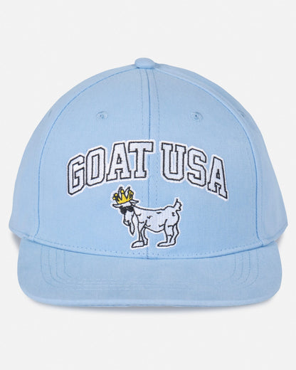 Front of carolina blue Signature Flat Brim Snapback#color_carolina-blue