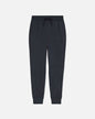 Dark gray jogger pants on a white background#color_space-dye-black