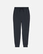 Dark gray jogger pants on a white background#color_space-dye-black